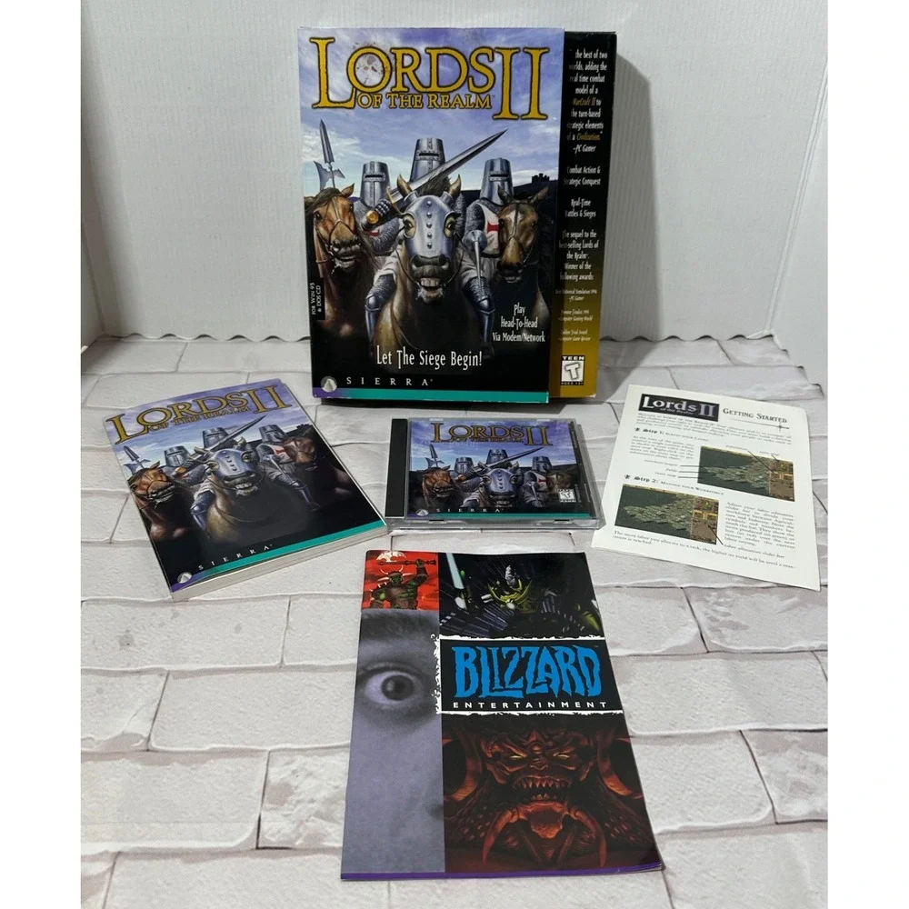 Lords of the‎ Realm II PC CD ROM Game Sierra 1996 Teen T